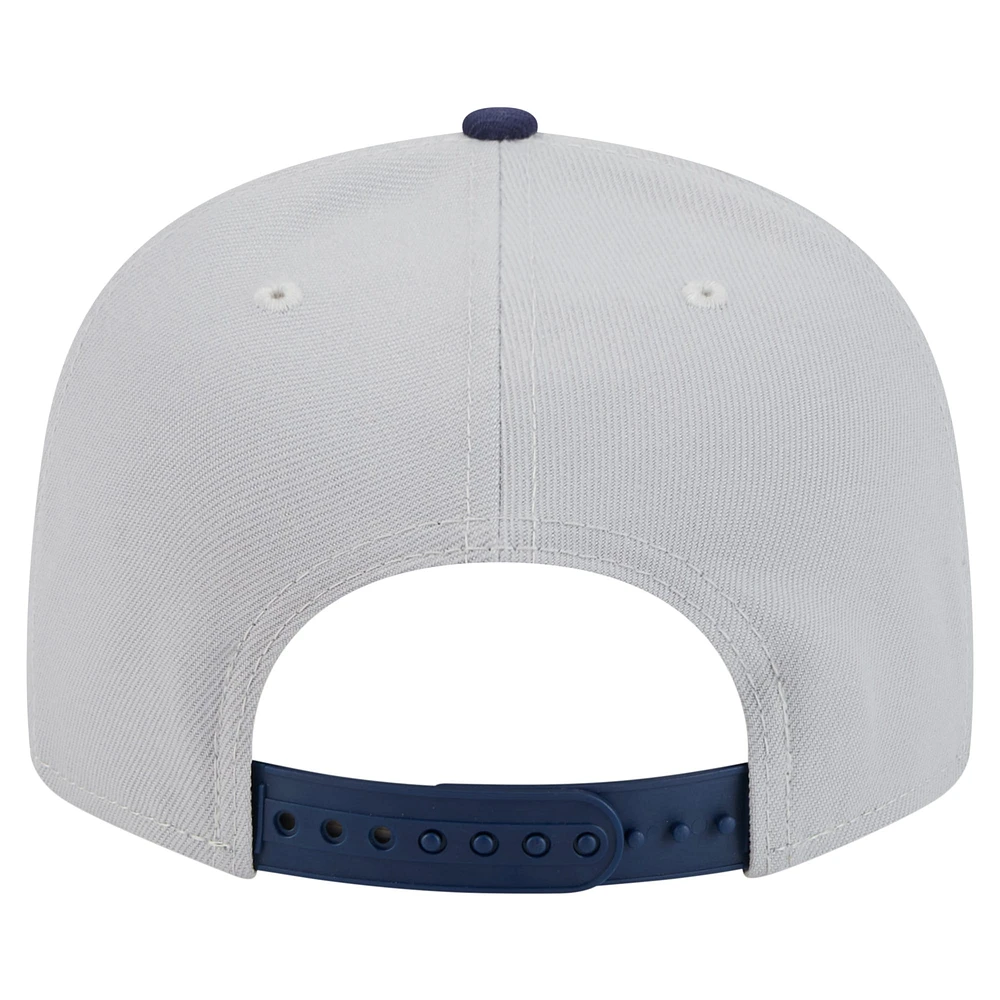 Men's New Era Gray/Navy Miami Marlins 2-Tone Color Pack 9FIFTY Snapback Hat