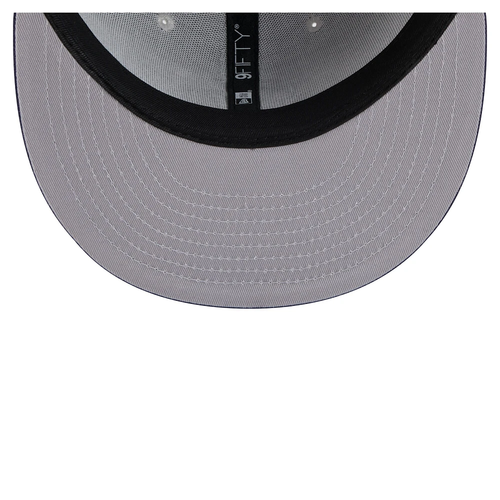 Men's New Era Gray/Navy Miami Marlins 2-Tone Color Pack 9FIFTY Snapback Hat