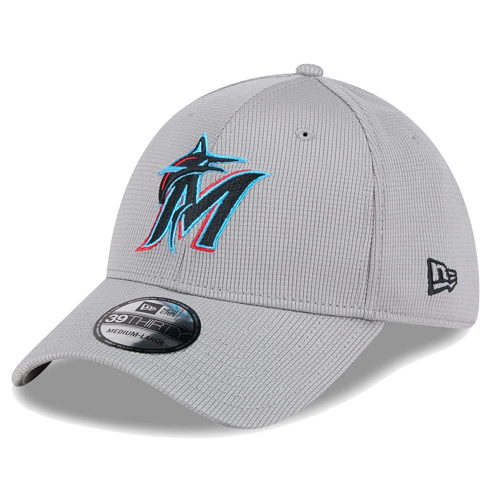 Casquette flexible New Era Miami Marlins Active Pivot 39THIRTY pour hommes