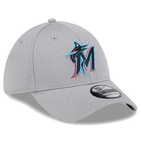 Casquette flexible New Era Miami Marlins Active Pivot 39THIRTY pour hommes