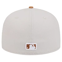 Men's New Era Khaki/Brown Miami Marlins Two-Tone Color Pack 59FIFTY Fitted Hat