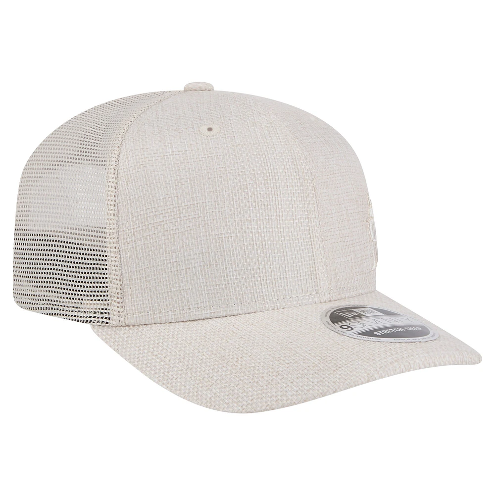 Men's New Era Light Beige Miami Marlins Flawless 9SEVENTY Stretch-Snap Hat