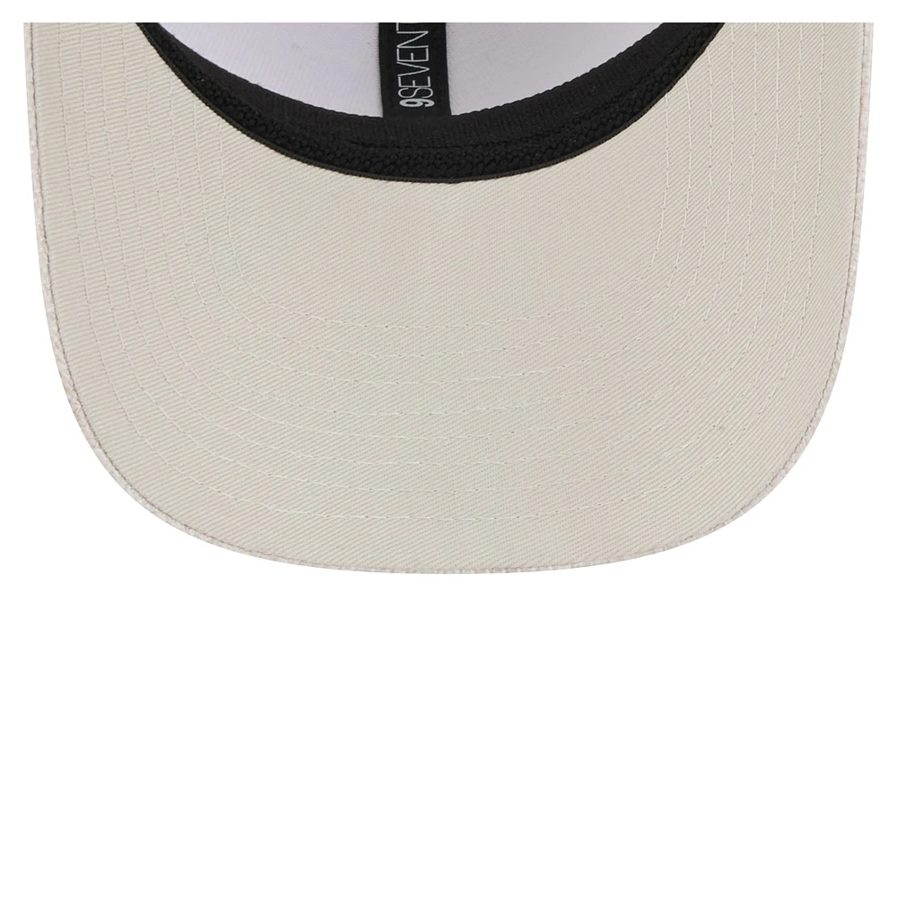 Men's New Era Light Beige Miami Marlins Flawless 9SEVENTY Stretch-Snap Hat