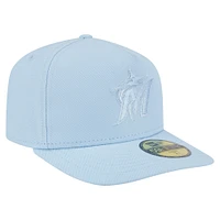 Casquette ajustée New Era 59FIFTY bleu clair Miami Marlins Color Pack pour homme