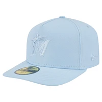 Casquette ajustée New Era 59FIFTY bleu clair Miami Marlins Color Pack pour homme
