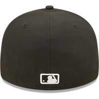 Men's New Era Miami Marlins Black & White Low Profile 59FIFTY Fitted Hat