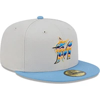 Casquette ajustée 59FIFTY Miami Marlins Beach Front naturelle pour homme New Era