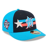 Casquette ajustée 59FIFTY à profil bas pour homme New Era bleu marine Miami Marlins 2024 MLB All-Star Game