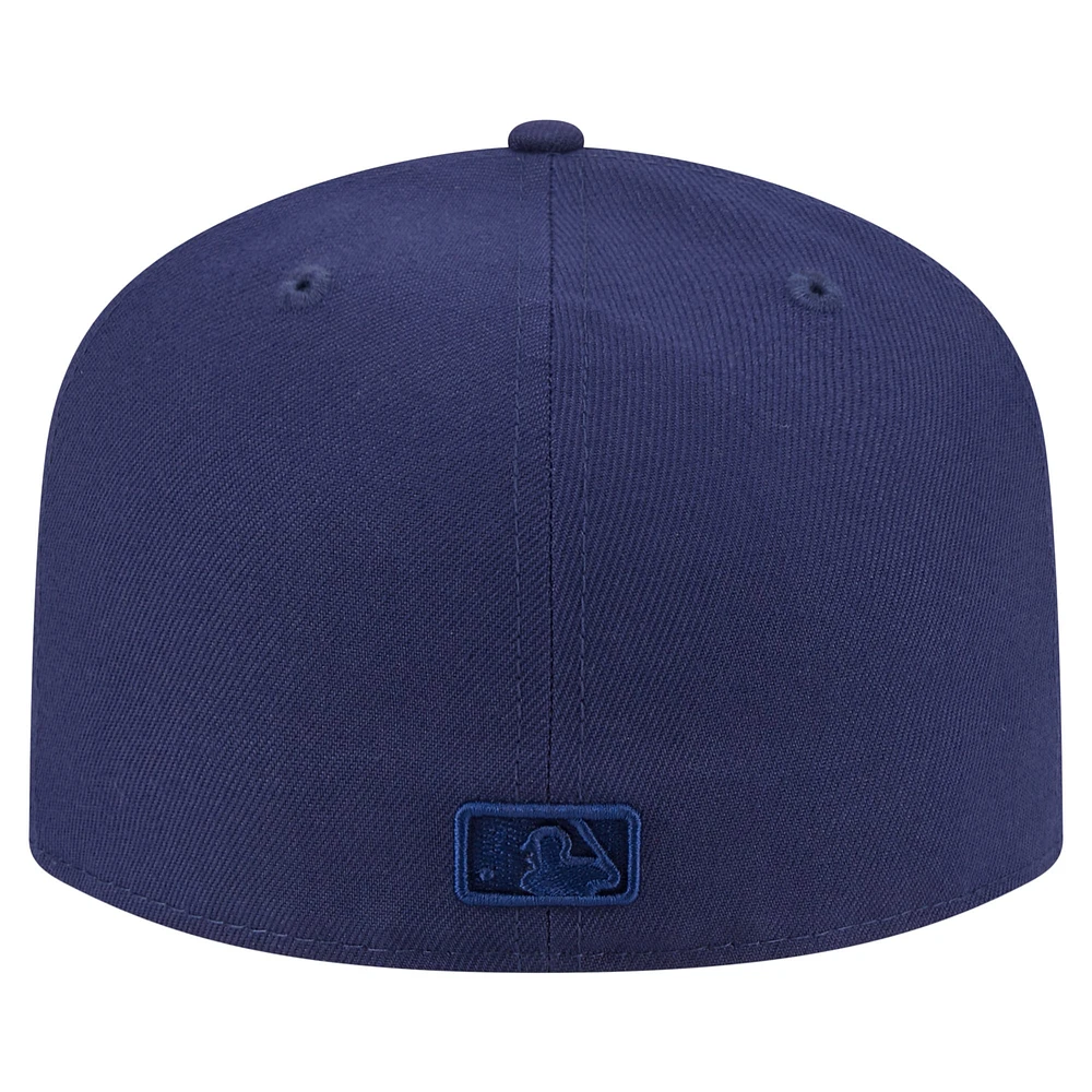 Men's New Era Navy Miami Marlins Color Pack A-Frame 59FIFTY Fitted Hat