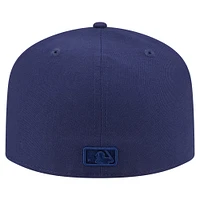 Men's New Era Navy Miami Marlins Color Pack A-Frame 59FIFTY Fitted Hat