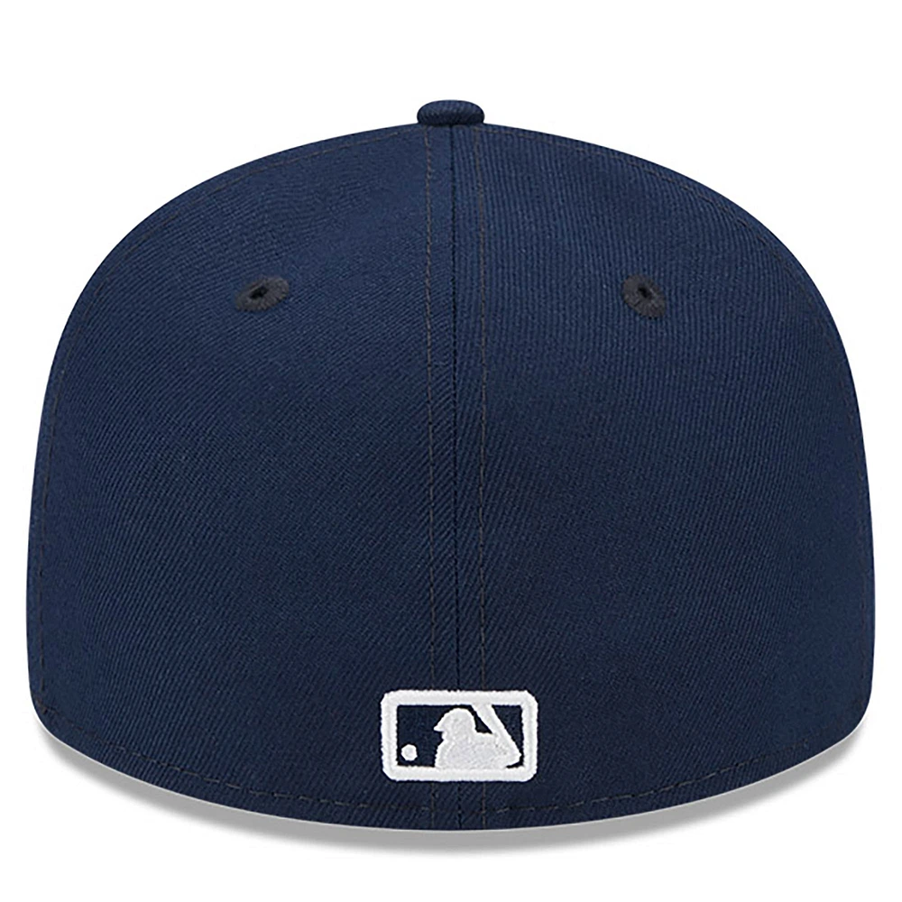 Casquette ajustée 59FIFTY Miami Marlins Oceanside Low Profile pour homme New Era bleu marine