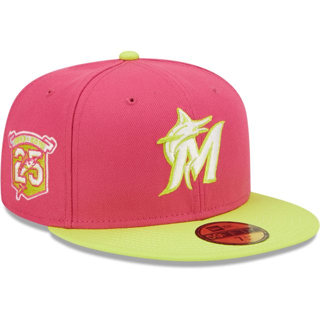Florida Marlins MIAMI VICE SIDE-PATCH Black-Beetroot Fitted Hat