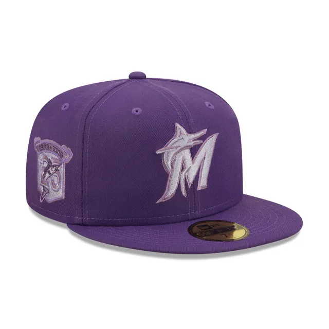 Men's New Era Purple Florida Marlins Vice 59FIFTY Fitted Hat