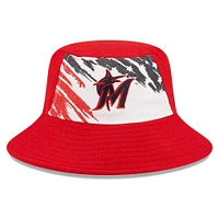 Men's New Era Red Miami Marlins 2022 4th of July Bucket Hat