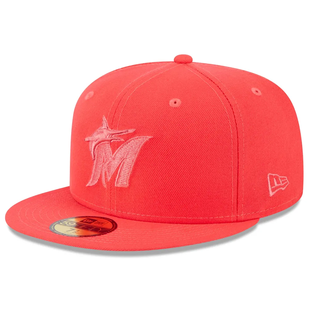 Men's New Era Red Miami Marlins 2023 Spring Color Basic 59FIFTY Fitted Hat