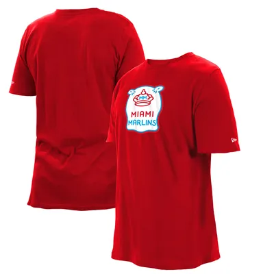 Preschool Miami Marlins Nike Red City Connect Wordmark T-Shirt