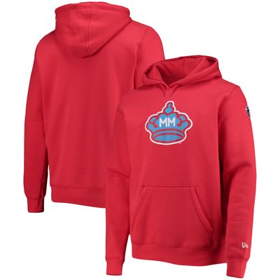 Men's New Era Red Miami Marlins City Connect Pullover Hoodie