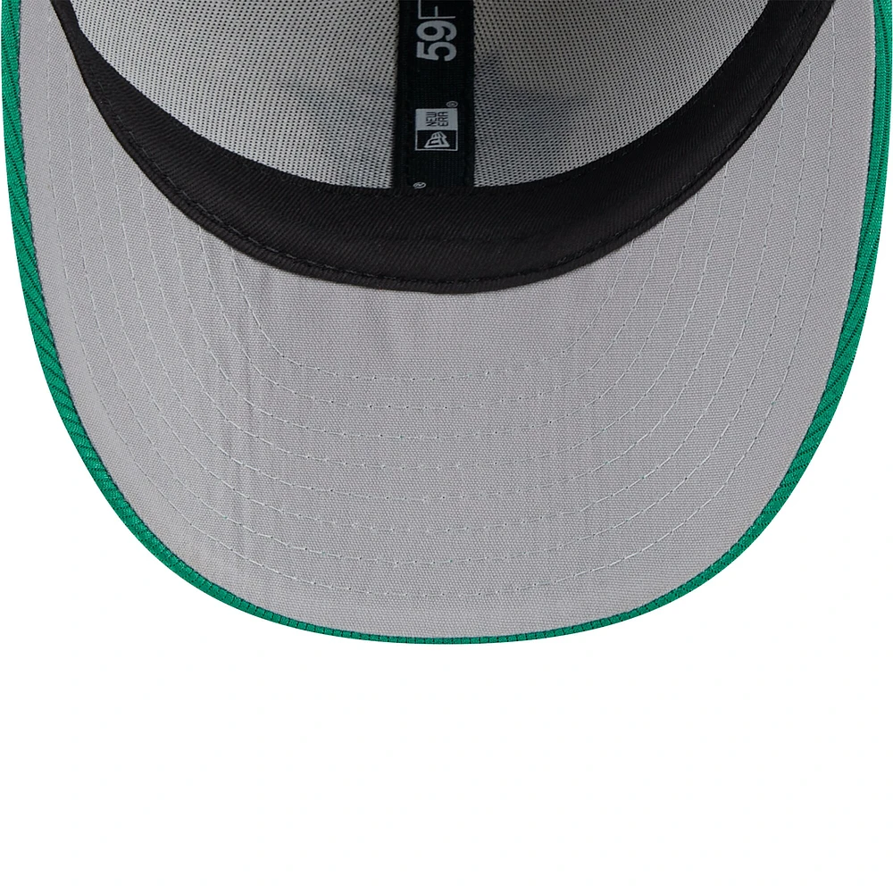 Men's New Era White/Green Miami Marlins 2024 St. Patrick's Day Low Profile 59FIFTY Fitted Hat