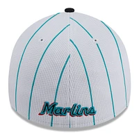 Men's New Era  White Miami Marlins 2025 Batting Practice 39THIRTY Flex Hat