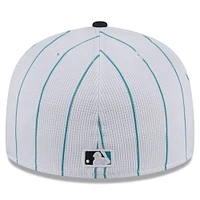 Men's New Era  White Miami Marlins 2025 Batting Practice 59FIFTY Fitted Hat