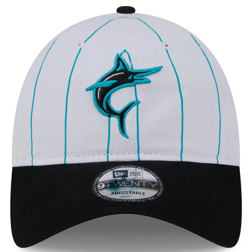 Men's New Era  White Miami Marlins 2025 Batting Practice 9TWENTY Adjustable Hat