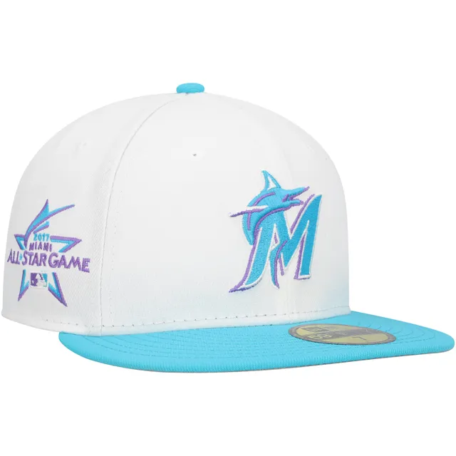 Florida Marlins New Era Optic 59FIFTY Fitted Hat - White/Teal