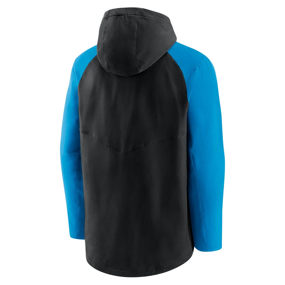 Men's Nike Black/Blue Miami Marlins Authentic Collection Player Performance Full-Zip Hoodie