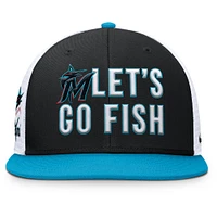 Men's Nike  Black/Light Blue Miami Marlins Pro Performance Trucker Snapback Hat
