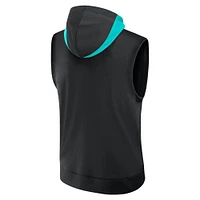 Men's Nike Black Miami Marlins 2025 City Connect Authentic Collection Sleeveless Performance Pullover Hoodie