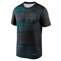 Men's Nike Black Miami Marlins 2025 City Connect Authentic Collection Velocity Performance T-Shirt