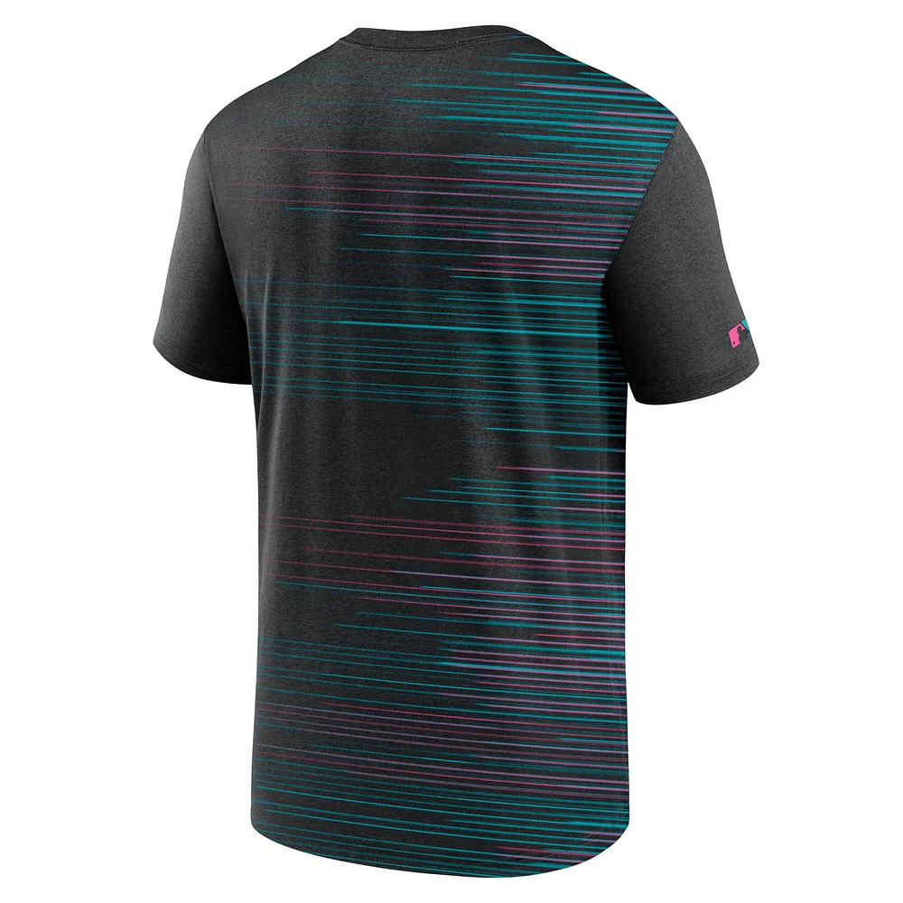 Men's Nike Black Miami Marlins 2025 City Connect Authentic Collection Velocity Performance T-Shirt