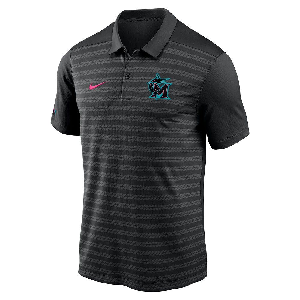 Men's Nike Black Miami Marlins 2025 City Connect Authentic Collection Victory Performance Polo