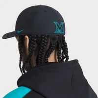 Men's Nike Black Miami Marlins 2025 City Connect Performance Swoosh Flex Hat