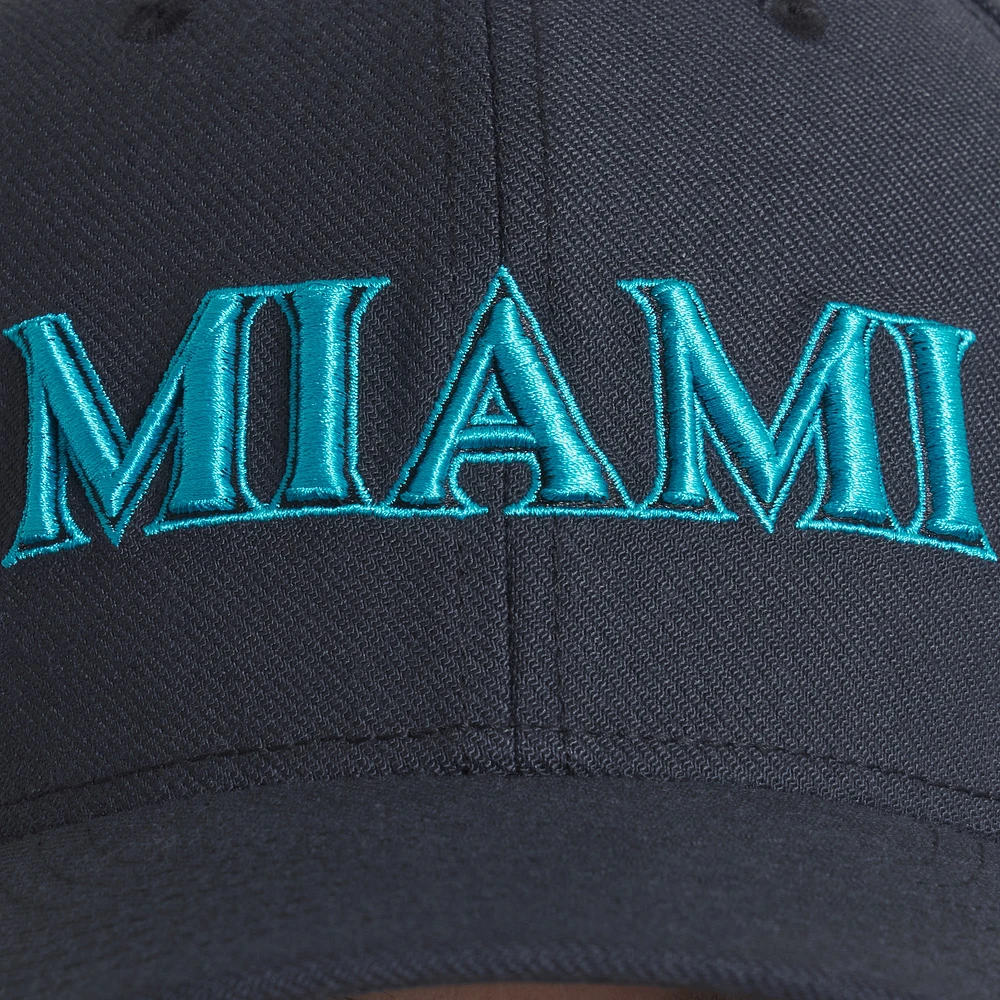 Men's Nike Black Miami Marlins 2025 City Connect Performance Swoosh Flex Hat