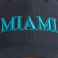 Men's Nike Black Miami Marlins 2025 City Connect Performance Swoosh Flex Hat