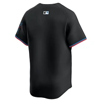 Men's Nike  Black Miami Marlins Alternate Limited Jersey