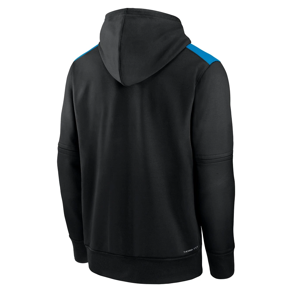 Men's Nike Black Miami Marlins Authentic Collection Performance Pullover Hoodie