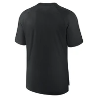 Men's Nike Black Miami Marlins Authentic Collection Pregame Raglan Performance T-Shirt