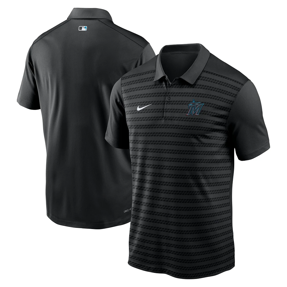Men's Nike Black Miami Marlins Authentic Collection Victory Performance Polo
