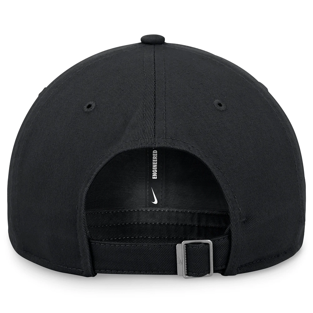 Men's Nike Black Miami Marlins Club Adjustable Hat