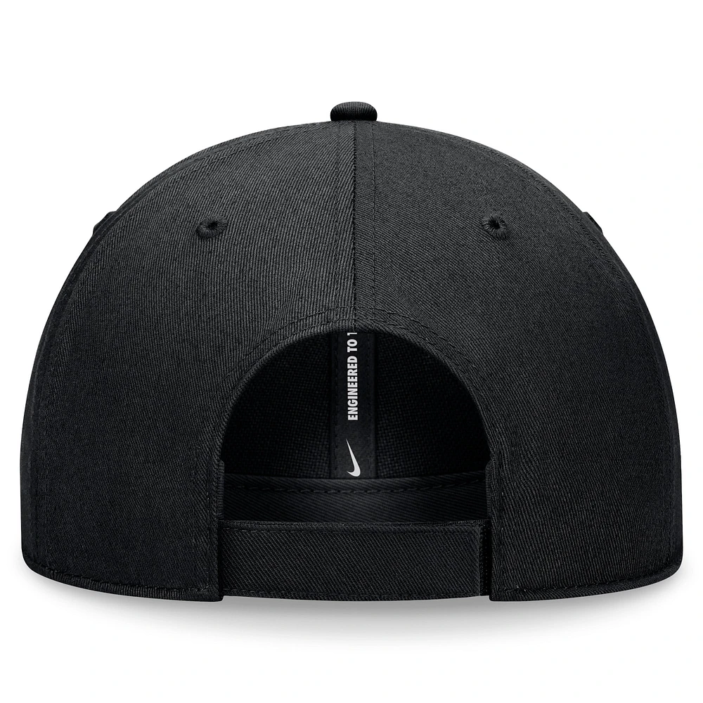 Men's Nike Black Miami Marlins Club Performance Adjustable Hat