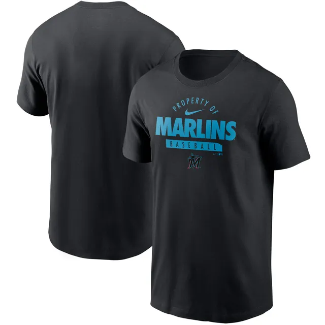 Nike Men's Miami Marlins Black Over Shoulder T-Shirt