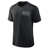 T-shirt Miami Marlins Statement Game Over Nike noir pour homme