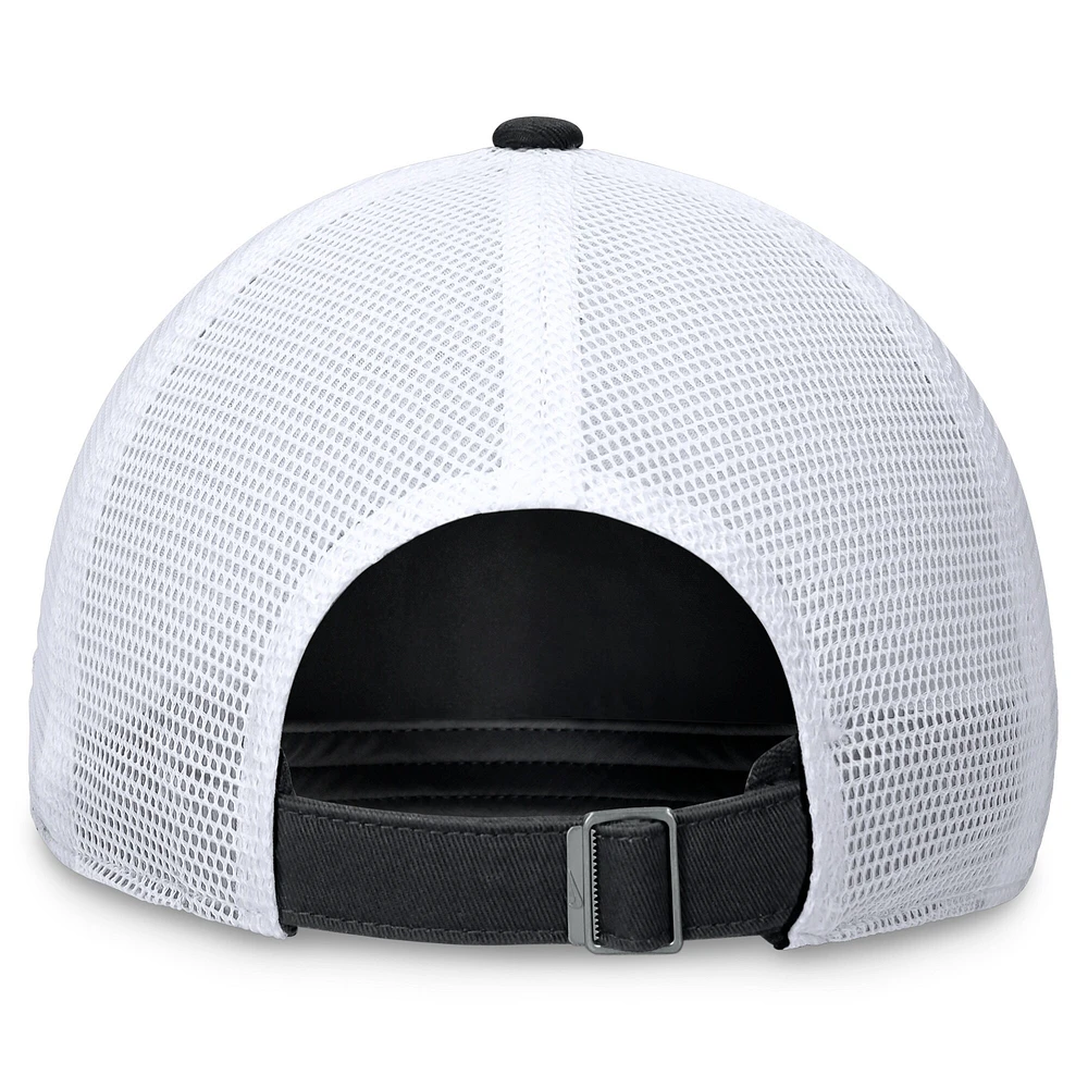 Men's Nike Black Miami Marlins Wordmark Adjustable Trucker Hat