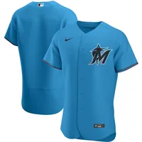 Men's Miami Marlins Nike Black Alternate Authentic Team Jersey