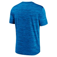 T-shirt d'entraînement Velocity Performance Nike bleu Miami Marlins Authentic Collection pour homme