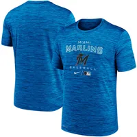 T-shirt Nike Miami Marlins Authentic Collection Velocity Practice Performance pour homme - Bleu