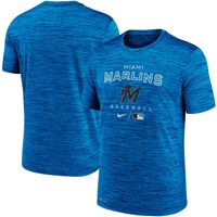 Men's Nike Blue Miami Marlins Authentic Collection Velocity Practice Performance - T-Shirt