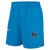 Short tissé Victory Performance Nike bleu Miami Marlins pour homme