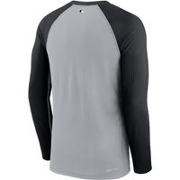 Men's Nike Gray/ Miami Marlins Game Authentic Collection Performance Raglan Long Sleeve T-Shirt